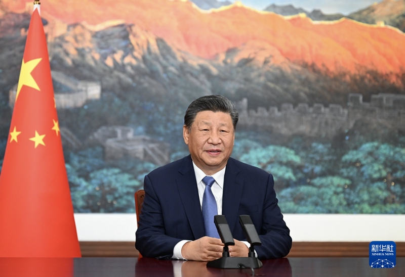 Tarehe 20, Novemba, rais Xi Jinping wa China  akitoa pongezi kwa njia ya video kwa ufunguzi wa Mkutano wa Kilele wa Wuzhen wa  Baraza la Mtandao wa Intaneti la Dunia  2024. (Picha/Xie Huanchi)